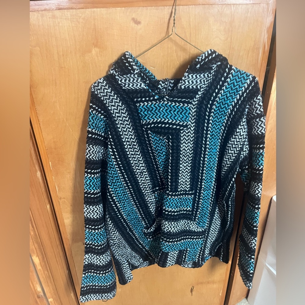 BAJA JOE DRUG RUG BLUE AND BLACK